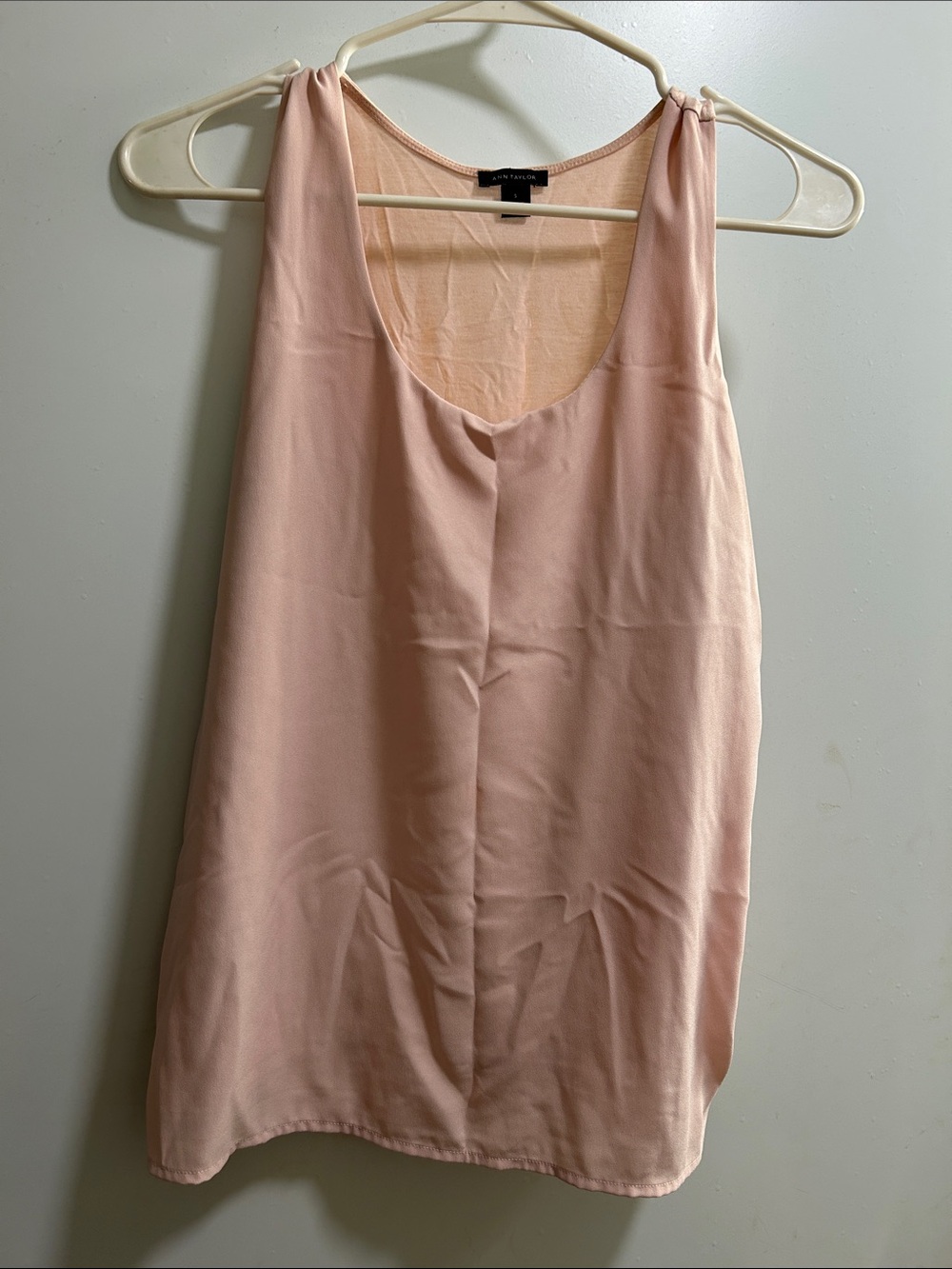 Ann Taylor Pale Pink Tank w/Front Panel